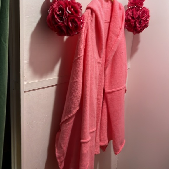 Pink Oversized Hooded Cardigan - Picture 2 of 4